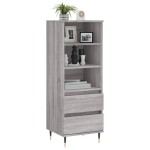 vidaXL Dulap înalt, gri sonoma, 40x36x110 cm, lemn prelucrat