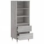 vidaXL Dulap înalt, gri sonoma, 40x36x110 cm, lemn prelucrat