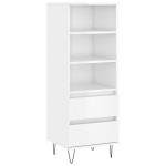 vidaXL Dulap înalt, alb extralucios, 40x36x110 cm, lemn compozit vidaXL Dulap înalt, alb extralucios, 40x36x110 cm, lemn compozit