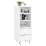 vidaXL Dulap înalt, alb extralucios, 40x36x110 cm, lemn compozit vidaXL Dulap înalt, alb extralucios, 40x36x110 cm, lemn compozit