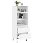 vidaXL Dulap înalt, alb extralucios, 40x36x110 cm, lemn compozit vidaXL Dulap înalt, alb extralucios, 40x36x110 cm, lemn compozit