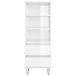 vidaXL Dulap înalt, alb extralucios, 40x36x110 cm, lemn compozit vidaXL Dulap înalt, alb extralucios, 40x36x110 cm, lemn compozit