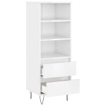 vidaXL Dulap înalt, alb extralucios, 40x36x110 cm, lemn compozit vidaXL Dulap înalt, alb extralucios, 40x36x110 cm, lemn compozit