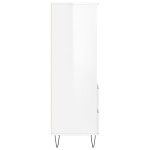 vidaXL Dulap înalt, alb extralucios, 40x36x110 cm, lemn compozit vidaXL Dulap înalt, alb extralucios, 40x36x110 cm, lemn compozit
