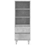 vidaXL Dulap înalt, gri beton, 40x36x110 cm, lemn compozit