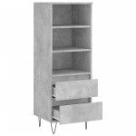 vidaXL Dulap înalt, gri beton, 40x36x110 cm, lemn compozit