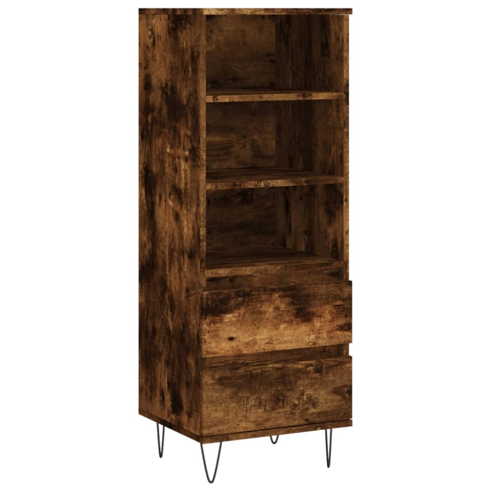 vidaXL Dulap înalt, stejar fumuriu, 40x36x110 cm, lemn compozit