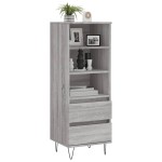 vidaXL Dulap înalt, gri sonoma, 40x36x110 cm, lemn prelucrat