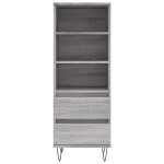 vidaXL Dulap înalt, gri sonoma, 40x36x110 cm, lemn prelucrat
