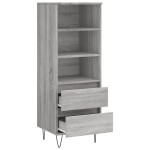 vidaXL Dulap înalt, gri sonoma, 40x36x110 cm, lemn prelucrat