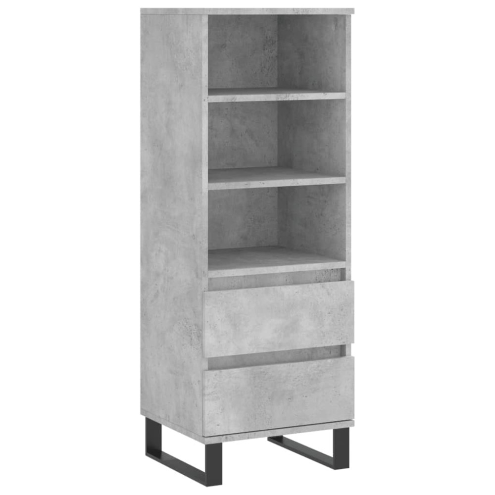 vidaXL Dulap înalt, gri beton, 40x36x110 cm, lemn compozit