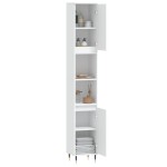 vidaXL Dulap de baie, alb, 30x30x190 cm, lemn prelucrat