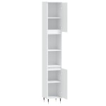 vidaXL Dulap de baie, alb, 30x30x190 cm, lemn prelucrat