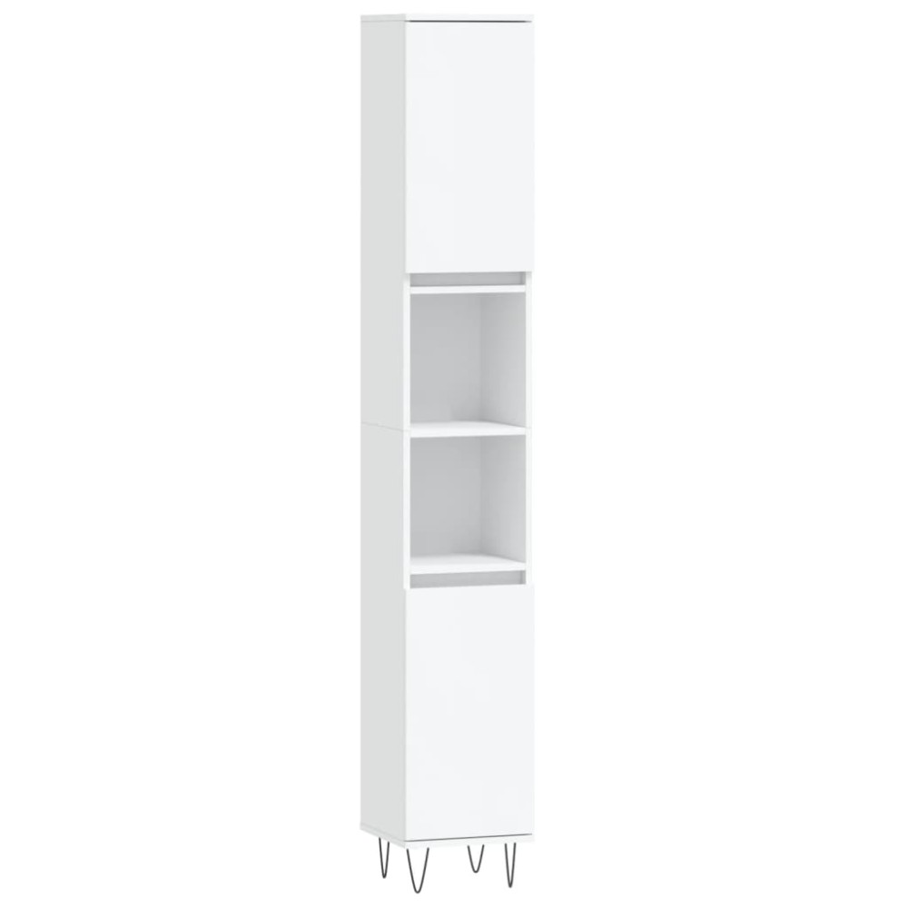 vidaXL Dulap de baie, alb, 30x30x190 cm, lemn prelucrat