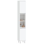 vidaXL Dulap de baie, alb, 30x30x190 cm, lemn prelucrat