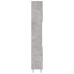 vidaXL Dulap de baie, gri beton, 30x30x190 cm, lemn prelucrat