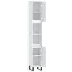 vidaXL Dulap de baie, alb, 30x30x190 cm, lemn prelucrat
