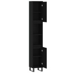 vidaXL Dulap de baie, negru, 30x30x190 cm, lemn prelucrat vidaXL Dulap de baie, negru, 30x30x190 cm, lemn prelucrat