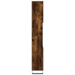 vidaXL Dulap de baie, stejar afumat, 30x30x190 cm, lemn prelucrat