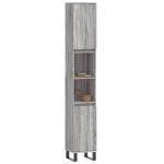 vidaXL Dulap de baie, gri sonoma, 30x30x190 cm, lemn prelucrat vidaXL Dulap de baie, gri sonoma, 30x30x190 cm, lemn prelucrat