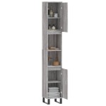 vidaXL Dulap de baie, gri sonoma, 30x30x190 cm, lemn prelucrat vidaXL Dulap de baie, gri sonoma, 30x30x190 cm, lemn prelucrat