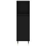 vidaXL Dulap de baie, negru, 30x30x100 cm, lemn prelucrat