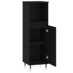 vidaXL Dulap de baie, negru, 30x30x100 cm, lemn prelucrat