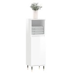 vidaXL Dulap de baie, alb extralucios, 30x30x100 cm, lemn prelucrat vidaXL Dulap de baie, alb extralucios, 30x30x100 cm, lemn prelucrat