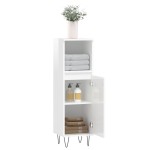 vidaXL Dulap de baie, alb extralucios, 30x30x100 cm, lemn prelucrat vidaXL Dulap de baie, alb extralucios, 30x30x100 cm, lemn prelucrat