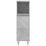 vidaXL Dulap de baie, gri beton, 30x30x100 cm, lemn prelucrat