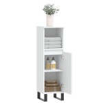 vidaXL Dulap de baie, alb, 30x30x100 cm, lemn prelucrat