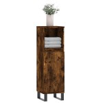 vidaXL Dulap de baie, stejar afumat, 30x30x100 cm, lemn prelucrat vidaXL Dulap de baie, stejar afumat, 30x30x100 cm, lemn prelucrat