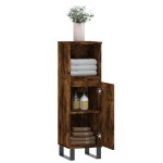 vidaXL Dulap de baie, stejar afumat, 30x30x100 cm, lemn prelucrat vidaXL Dulap de baie, stejar afumat, 30x30x100 cm, lemn prelucrat