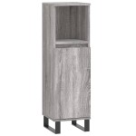 vidaXL Dulap de baie, gri sonoma, 30x30x100 cm, lemn prelucrat