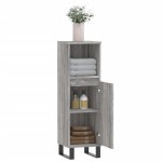 vidaXL Dulap de baie, gri sonoma, 30x30x100 cm, lemn prelucrat