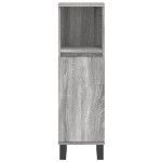 vidaXL Dulap de baie, gri sonoma, 30x30x100 cm, lemn prelucrat