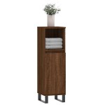 vidaXL Dulap de baie, stejar maro, 30x30x100 cm, lemn prelucrat vidaXL Dulap de baie, stejar maro, 30x30x100 cm, lemn prelucrat