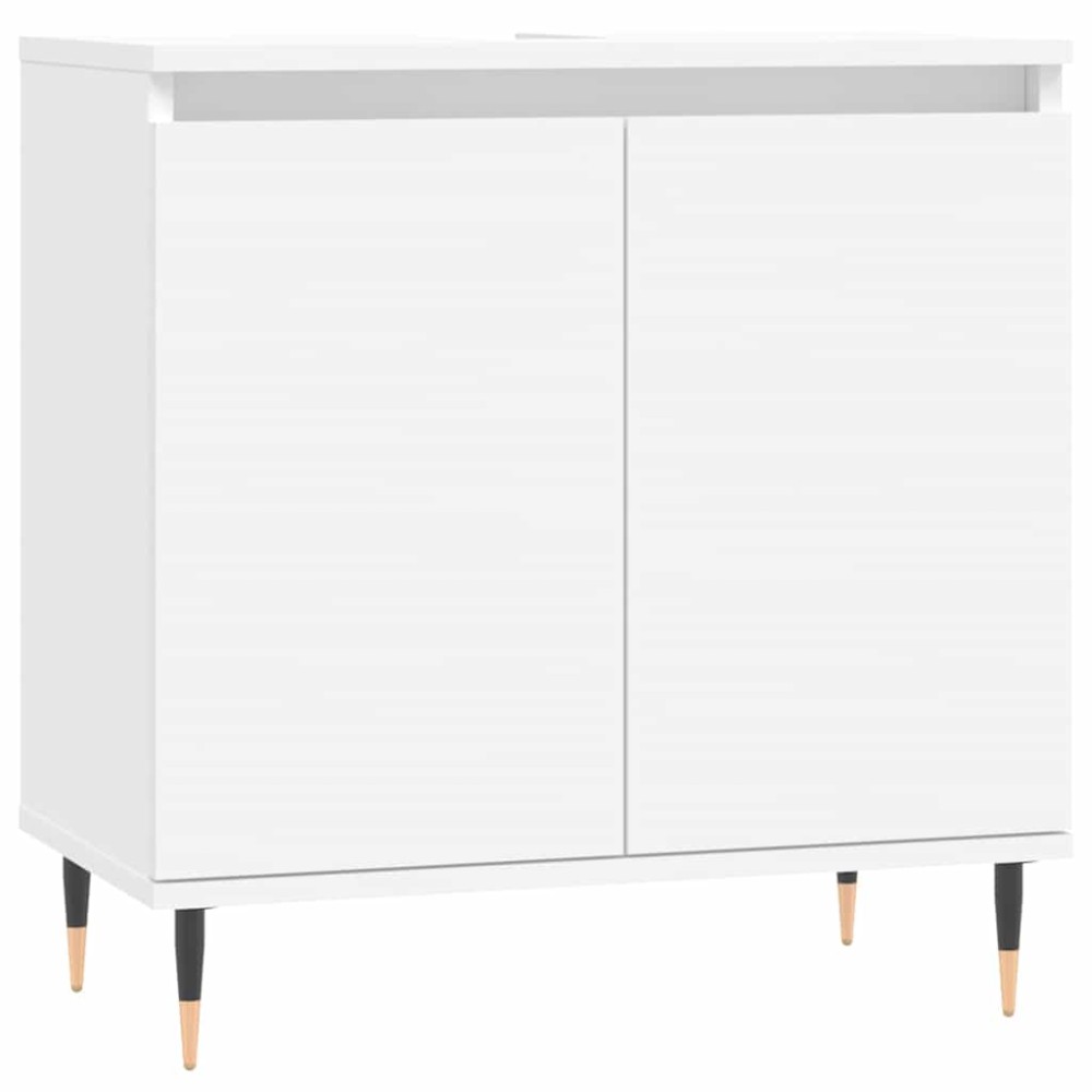 vidaXL Dulap de chiuvetă, alb, 58x33x60 cm, lemn prelucrat