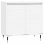 vidaXL Dulap de chiuvetă, alb, 58x33x60 cm, lemn prelucrat vidaXL Dulap de chiuvetă, alb, 58x33x60 cm, lemn prelucrat