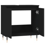 vidaXL Dulap de baie, negru, 58x33x60 cm, lemn prelucrat