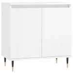 vidaXL Dulap de baie, alb extralucios, 58x33x60 cm, lemn prelucrat vidaXL Dulap de baie, alb extralucios, 58x33x60 cm, lemn prelucrat