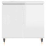 vidaXL Dulap de baie, alb extralucios, 58x33x60 cm, lemn prelucrat vidaXL Dulap de baie, alb extralucios, 58x33x60 cm, lemn prelucrat
