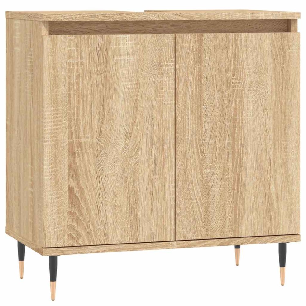 vidaXL Dulap de baie, stejar sonoma, 58x33x60 cm, lemn prelucrat