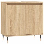 vidaXL Dulap de baie, stejar sonoma, 58x33x60 cm, lemn prelucrat vidaXL Dulap de baie, stejar sonoma, 58x33x60 cm, lemn prelucrat