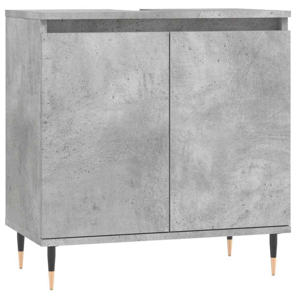 vidaXL Dulap de baie, gri beton, 58x33x60 cm, lemn prelucrat