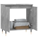vidaXL Dulap de baie, gri beton, 58x33x60 cm, lemn prelucrat