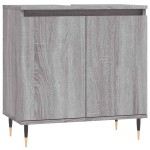 vidaXL Dulap de baie, gri sonoma, 58x33x60 cm, lemn prelucrat