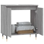 vidaXL Dulap de baie, gri sonoma, 58x33x60 cm, lemn prelucrat