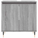 vidaXL Dulap de baie, gri sonoma, 58x33x60 cm, lemn prelucrat