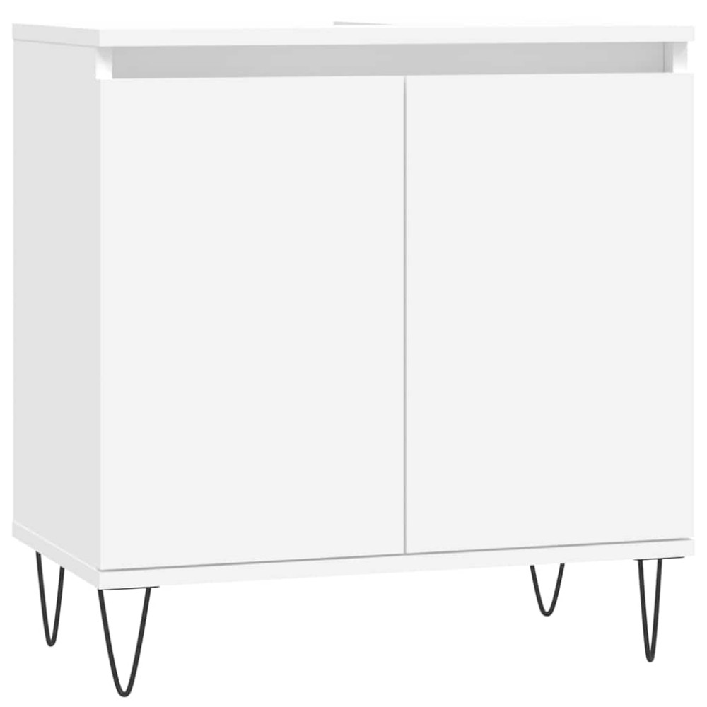 vidaXL Dulap de chiuvetă, alb, 58x33x60 cm, lemn prelucrat